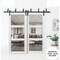 Sartodoors Sliding Closet 3 Lites Clear Glass Barn Bypass Doors, Lucia 2555 White Silk, Sturdy 6.6ft Rails Ha LUCIA2555BBB-WS-6484 - alternate 4
