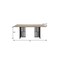 Homeroots 72" Oak and Black Wood and Iron Double Pedestal Base Dining Table 631285 - alternate 3