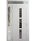 Vdomdoors Front Exterior Prehung Metal-Plastic Door Frosted Glass / MANUX 8112 White Silk / Office Commercial MANUX8112EXD-WS-W32+14-H80+16-RH-I - alternate 1