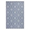 Homeroots 4' X 6' Blue Geometric Machine Braided Distressed Area Rug With UV Protection 555606 - alternate 4