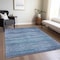 Homeroots 9' X 12' Denim Blue And Sky Blue Abstract Washable Indoor Outdoor Area Rug 618272 - alternate 5