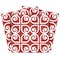 Homeroots 5" x 5" Brick Red And White Scroll Peel and Stick Removable Tiles 400421 - alternate 1