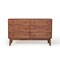 Homeroots 51" Walnut Solid Wood Six Drawer Double Dresser 473116 - alternate 1