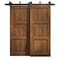Sartodoors Sliding Closet Barn Bypass Doors 48 x 84 inches, Ego 5010 Cognac Oak Veneer, Modern 6.6ft Rails Ha EGO5010BBB-DKO-4884 - alternate 1