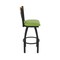 Holland Bar Stool Co Eleanor 36in Swivel Extra Tall Bar Stool, Black Wrinkle Finish, Medium Back, Canter Kiwi Green Seat 880 - alternate 7