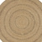Homeroots 5' Natural And Brown Round Handmade Indoor Outdoor Area Rug 552434 - alternate 5