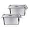 Vevor 1/2 Size Hotel Pans with Lids Steam Pans 6" Deep Stainless Steel, 2PK HZ812-150T - alternate 1