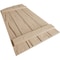 Ekena Millwork Hand Hewn 4 Board Joined Board-n-Batten w/Elliptical Top Faux Wood Shutters, 22W x 76H, PR SHUBJL22X76HHPR - alternate 6