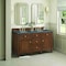 James Martin Vanities Lorelai 60in Double Vanity, Mid-Century Walnut w/ 3 CM Parisien Bleu Silestone Top 424-V60D-WLT-FPBL - alternate 3