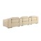 Homeroots 129" Beige Italian Leather Reclining USB Sofa 632896 - alternate 5