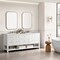 James Martin Vanities Breckenridge 72'' D Vanity, Bright White w/ Ethereal Noctis Top w/FreePower Wireless Charger 330-V72-BW-FENC - alternate 4