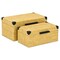 Homeroots Set of Two Natural And Black Faux Rattan Nesting Storage Boxes With Lids, 2PK 712930 - alternate 6