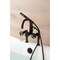 Kingston Brass 7" Center Deck-Mount Clawfoot Tub Faucet with Knurled Handle and Hand Shower, Oil Rubbed Bronze AE8405RKX - alternate 2
