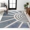 Jonathan Y Aelius MidCentury Scandinavian Abstract Sun Two-Tone High-Low Blue/White 3 ft. x 5 ft. Area Rug SND101C-3 - alternate 1