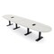 Skutchi Designs 14 Person Conference Table With Power Unit | 14' Boval Table | Harmony Series HAR-BOVL-48X168-T.BK-K458-EBLK - alternate 1