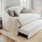 Martha Stewart Anya Twin Upholstered Platform Daybed with Pull Out Trundle, Cushioned Headboard, Footboard XH-8548-DBT-WH-MS - alternate 4