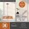 Vaxcel Abbotsford 2-Light Drum Pendant Light, Bright Gold, White Linen & Rattan Shade, 16-In. P0475 - alternate 7