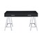 Homeroots 54" Black and Silver Writing Desk With Two Drawers 286391 - alternate 1