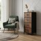 Homeroots 18" Black And Brown Fabric Metal And Wood Four Drawer Dresser 635732 - alternate 4