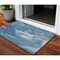 Homeroots 3' X 5' Teal Blue Purple And Pink Abstract Washable Indoor Outdoor Area Rug 602677 - alternate 1