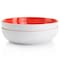 Gibson Home Crenshaw 8.5 Inch 2 Piece Stoneware Dinner Bowl Set in Red and White 750117661M - alternate 3