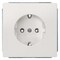 Siemens DELTA style, titanium white SCHUKO socket outlet 10/16 A 250 V cover plate 68 x 5UB1853 - alternate 1