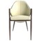 Leisuremod Sante Modern Leather Dining Arm Chair with Iron Legs in Cream/Green SC53CRDG - alternate 5