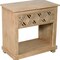 Homeroots 28" Beige Solid Wood Distressed One Drawer Nightstand 555400 - alternate 4