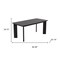 Homeroots 66" Black Solid Wood Dining Table 712854 - alternate 3