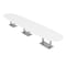 Skutchi Designs Boval Conference Table With Power Unit, 48 in W, 216 in L, White HAR-BOVL-48X216-DOU-W960-NA - alternate 1