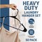 Lifemaster Black Plastic Clothes Hangers, Lightweight, Durable, Non-Slip, Space-Saving, 50PK LMPLCBLK55 - alternate 5