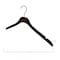 Nahanco 17in Low Gloss Black Wooden SlimLine Shirt/Dress Hanger w/ Black Hook, 50PK SL7021750BH - alternate 3