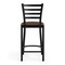 Flash Furniture HERCULES Black Ladder Back Metal Restaurant Counter Stool - Mahogany Wood Seat XU-DG697BLAD-24-MAHW-GG - alternate 6