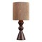 Jonathan Y Orbic Taper 23.5" Rustic Cottage Resin/Metal LED Table Lamp w/Paper Rope Shade, Dark Brown Wood Finis JYL9202B - alternate 1