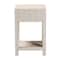Baxton Studio Dansby Modern Beige Faux Shagreen 1-Drawer End Table 253-14072-ZORO - alternate 6