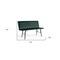Homeroots 53in Green And Dark Brown Upholstered Velvet Dining bench 473161 - alternate 3