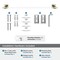 Amerock Glacio Clear/Golden Champagne Contemporary 24 in 610 mm Towel Bar BH36064CBBZ - alternate 3