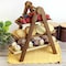 Megachef Acacia Wood 3 Tiered Rectangular Ladder Tray Set 750122162M - alternate 5