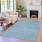 Homeroots 10' X 14' Blue And Ivory Abstract Washable Indoor Outdoor Area Rug 631592 - alternate 6