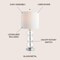 Jonathan Y February 21" Glass/Metal LED Table Lamp, Clear/Chrome JYL1021D - alternate 6