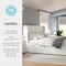 Martha Stewart Kian King Upholstered Platform Bed with Wingback Headboard and 4 Side Storage Drawers XH-8528-K-WH-MS - alternate 5