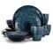 Elama Deep Sea Mozaic 16 Piece Luxurious Stoneware Dinnerware with Complete Setting for 4 EL-DEEPSEAMOZAIC - alternate 5