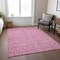 Homeroots 9' X 12' Blush And Ivory Floral Washable Indoor Outdoor Area Rug 581856 - alternate 5