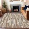 Homeroots 10' X 14' Ivory And Beige Striped Washable Indoor Outdoor Area Rug 609041 - alternate 2