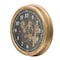 Homeroots 21" Circle Black and Gold Wood and Glass Analog Exposed Gear Wall Clock 485982 - alternate 5