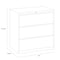 Hirsh 42 in W 3 Drawer Lateral File Cabinet, Arctic Silver, A4/Legal/Letter 23749 - alternate 2