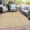 Homeroots 3' X 5' Gold And Beige Geometric Washable Indoor Outdoor Area Rug 594995 - alternate 6