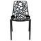 Leisuremod Modern Devon Aluminum Chair, Black, 4PK DC23BL4 - alternate 6