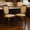 Homeroots Set of Two 24" Beige and Espresso Fabric and Solid Wood Counter Height Bar Chairs, 2PK 573451 - alternate 2