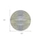 Homeroots 8' Beige Tan And Taupe Round Striped Washable Indoor Outdoor Area Rug 577976 - alternate 6